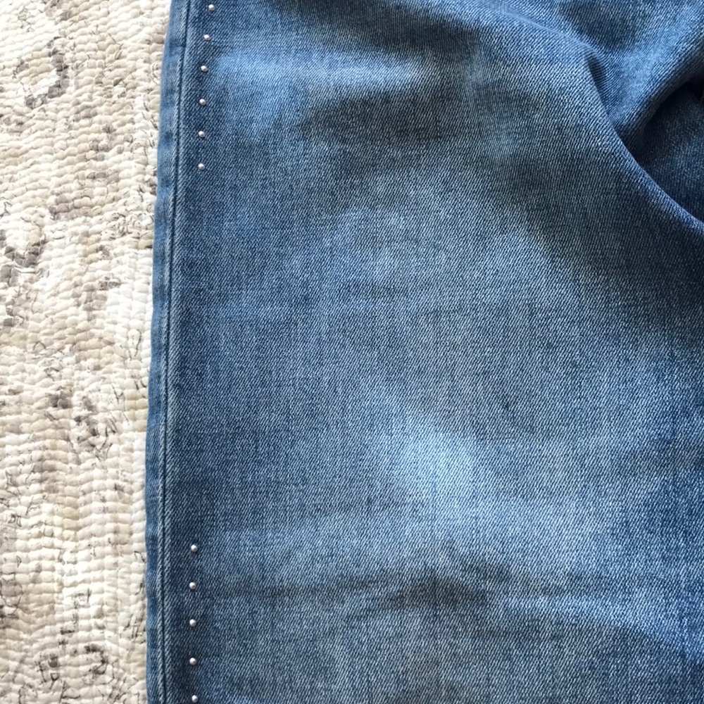 Madewell Slim Wide Leg Jeans Stud Edition - Picture 6 of 6